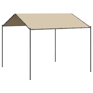 vidaXL Nadstre&scaron;ek bež 3x3 m jeklo in blago