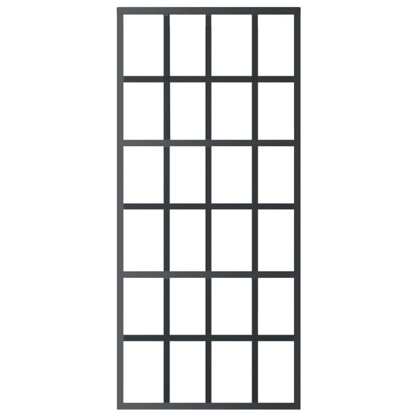 vidaXL Drsna vrata z opremo ESG steklo in aluminij 90x205 cm