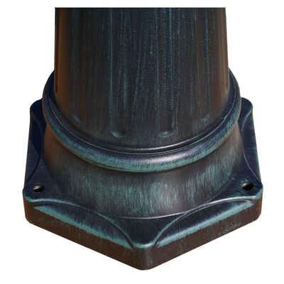 vidaXL Stoječa vrtna svetilka 230 cm temno zelena/črna aluminijasta