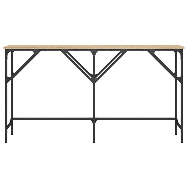 vidaXL Konzolna mizica sonoma hrast 140x29x75 cm inženirski les