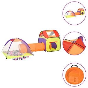 vidaXL Otro&scaron;ki &scaron;otor za igranje z 250 žogicami pisan 338x123x111 cm