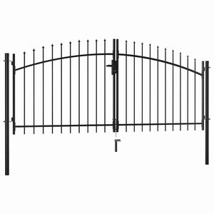 vidaXL Dvokrilna ograja Woerden s kopjem na vrhu 299,5 x 149,5 cm