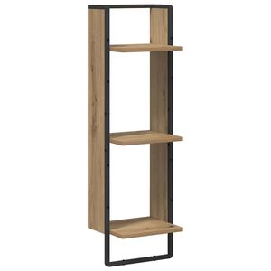 vidaXL Stenska polica Umetni hrast 30 x 25 x 100 cm Konstruiran les