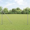 vidaXL Ograja s stebrom srebrna 1,6 x 10 m Jeklo in PVC