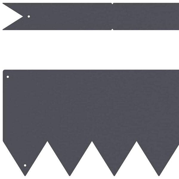 vidaXL Robovi trave 50 pcs Antracit 100 x 0,05 x 20 cm Medenina