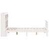 vidaXL Knjižna postelja brez vzmetnice bela 135x190 cm trdna borovina
