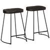 vidaXL Barski stolčki 2 črni Black 45x40x62 cm trden mangov les