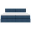vidaXL Postelja s shranjevanjem Modra 180 x 200 cm Umjetno usnje