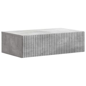 vidaXL Stenska stranska miza Betonsko siva 59 x 34,5 x 17 cm
