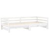 vidaXL Izvlečna dnevna postelja 2x(90x200) cm bela trdna borovina