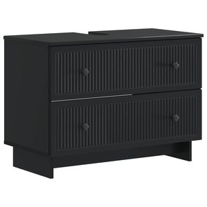 vidaXL Kopalni&scaron;ka omara za umivalnik EDE Črna 82 x 41 x 59 cm