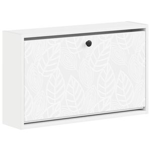 vidaXL Omara za čevlje, pritrjena na steno DELFT 71 x 17 x 43 cm Bela