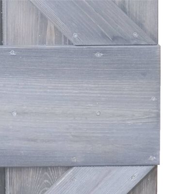 vidaXL Drsna vrata s kompletom vodil 90x210 cm trdna borovina siva