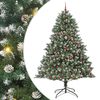 vidaXL Umestno božično drevo Zelena 240 cm PVC, plastika in jeklo
