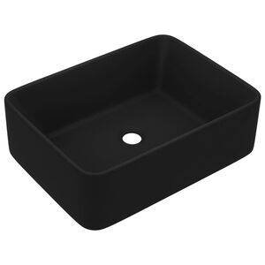 vidaXL Razko&scaron;en umivalnik mat črn 41x30x12 cm keramičen