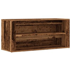 vidaXL Klop za čevlje starinski les 100x35x45 cm inženirski les