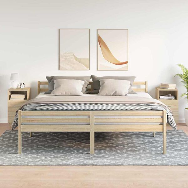 vidaXL Nočne omarice z 2 predaloma 2 kosa sonoma hrast 36x36x68 cm