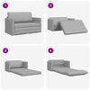 vidaXL Sofa postelja 110cm Oblačno siva blago
