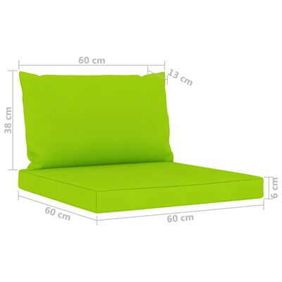 vidaXL Vrtni kavč štirised s svetlo zelenimi blazinami