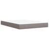 vidaXL Box spring postelja z vzmetnico taupe 140x190 cm blago