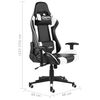 vidaXL Vrtljiv gaming stol bel PVC