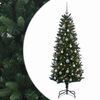 vidaXL Umjetno božično drevo z okrasnimi kroglami 120 cm 150 LED