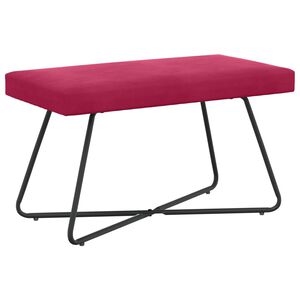 vidaXL klop Vinorodna rdeča 80 x 40 x 45 cm Žamet
