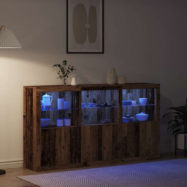 vidaXL Strani šal Star les 181,5 x 37 x 100 cm Konstruiran les