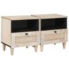 vidaXL Nočna omarica 2 pcs Bela 40 x 33 x 46 cm Inženirski les
