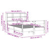 vidaXL Knjižna postelja brez vzmetnice vo&scaron;č. rjava 160x200 cm borovina