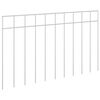 vidaXL Vrtni panel ograje 24 kos 50 x 30 cm Pocinkano jeklo Srebrna