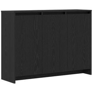 vidaXL Strani &scaron;al Črna 102 x 29.5 x 75 cm Konstruiran les