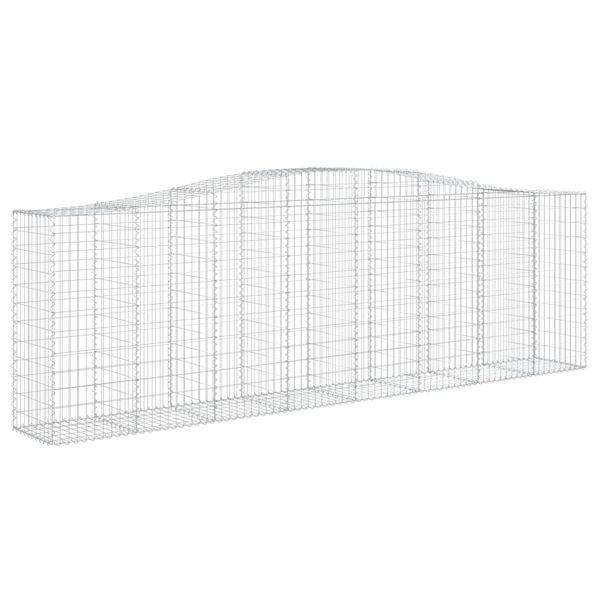 vidaXL Obokane gabion košare 8 kosov 400x50x120/140cm pocinkano železo