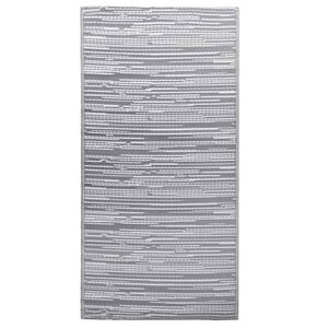 vidaXL Zunanja preproga ARAKIL siva 160x230 cm PP