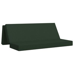 vidaXL Zložljiv kavč postelja 200 x 67 x 45 cm Temno zelena