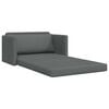 vidaXL Sofa postelja 110cm Temno siva blago