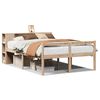 vidaXL Posteljni okvir brez vzmetnice 135x190 cm trdna borovina