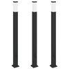 vidaXL Stebričke z vtičnico 3 kosi 110 cm črne IP44