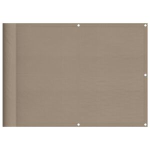 vidaXL Balkonsko platno taupe 75x700 cm 100 % poliestrski oxford