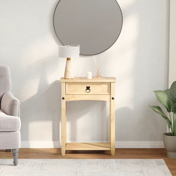 vidaXL Konzolna mizica Corona 55x35x73 cm trdna borovina