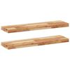 vidaXL Viseče police 2 kosa 100x20x4cm oljni premaz trden akacijev les