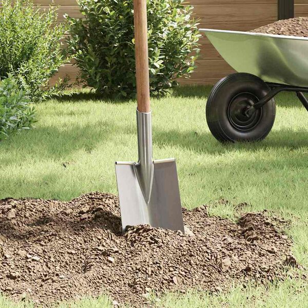 vidaXL Glava lopate 4 pcs srebrna 43 x 17 cm Prašno lakirano jeklo