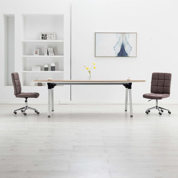 vidaXL Jedilni stoli 2 kosa taupe blago