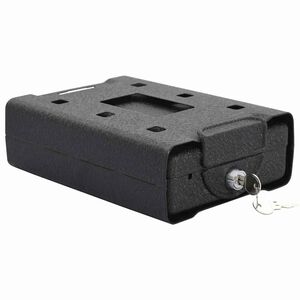 vidaXL Avto sef s ključavnico Črna 22 x 16 x 7 cm Jeklo