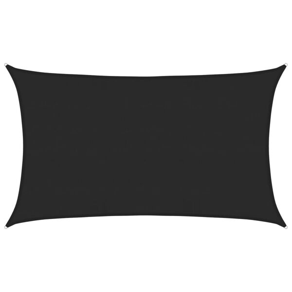 vidaXL Senčno jadro 160 g/m&sup2; črno 5x8 m HDPE