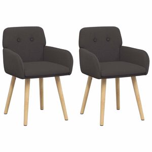 vidaXL Jedilni stoli 2 kos Boucl&eacute; Temno siva 59 x 57 x 85 cm