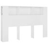 vidaXL Vzglavna omarica bela 160x18,5x104,5 cm