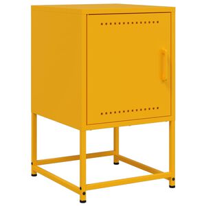 vidaXL Nočna omarica gorčično rumena 36x39x60,5 cm jeklo