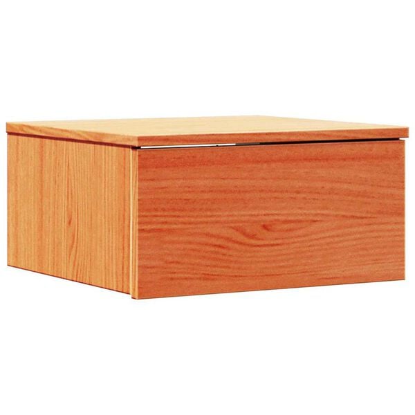 vidaXL Nočna omarica Voskast rjav 37 x 35 x 18,5 cm Trdna borovina