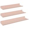 vidaXL Ležeča polica 3 pcs Roza 40 x 9 x 2,5 cm Jeklo